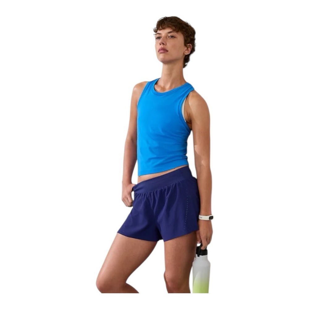 Athleta Fast Route Mid Rise Laser Cut Run Short | NWT